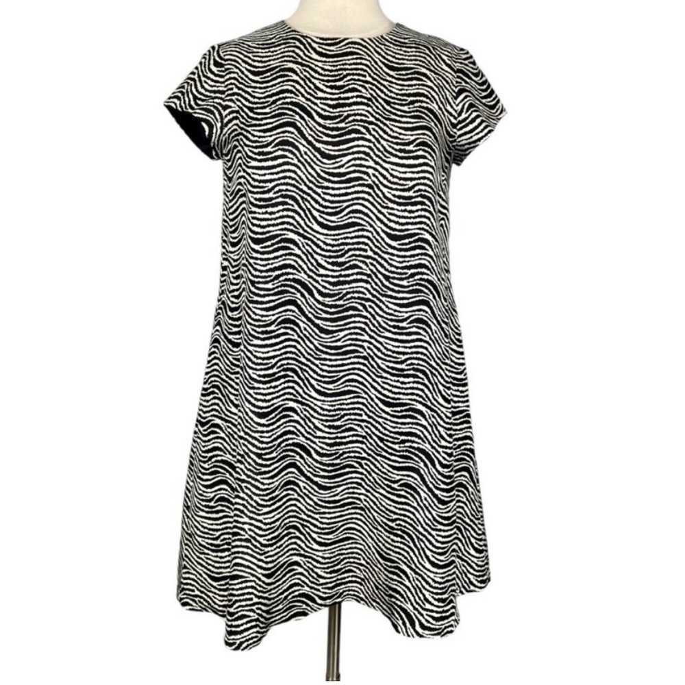 J. McLaughlin Dress Radio Waves Silk Shift Small